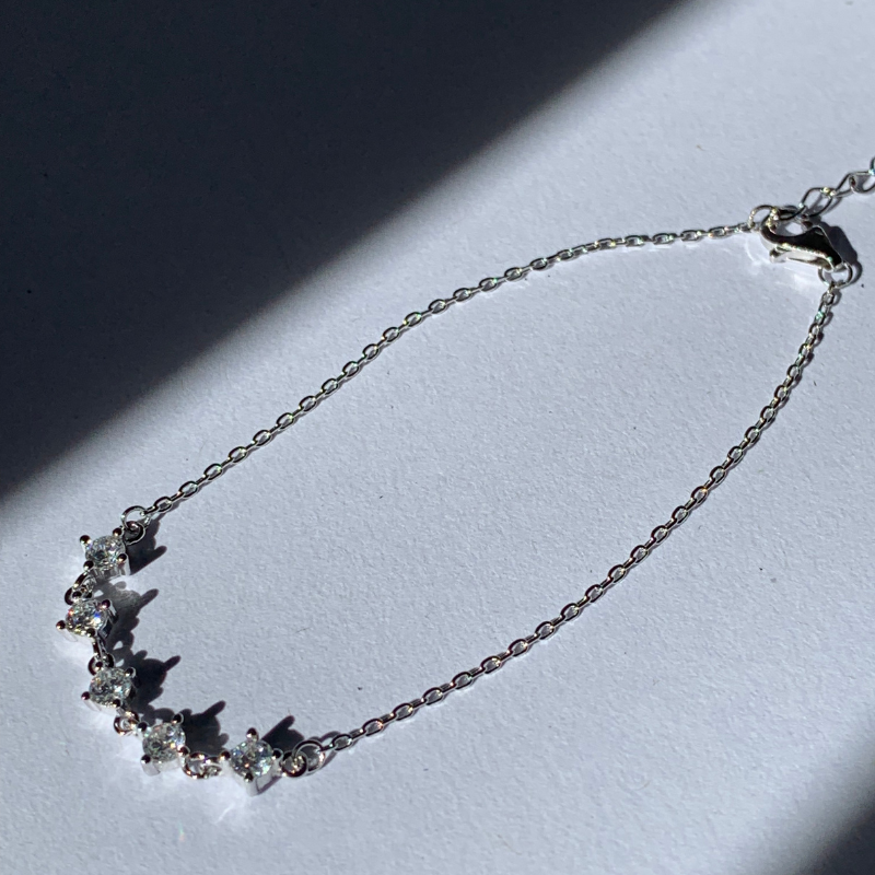 Pulseira Intercalada com Cristais