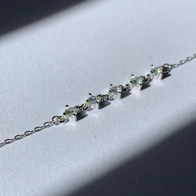 Pulseira Intercalada com Cristais