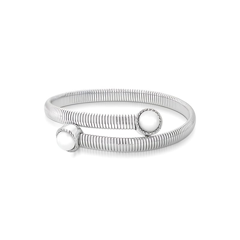 Bracelete Maleável com Pérola Shell