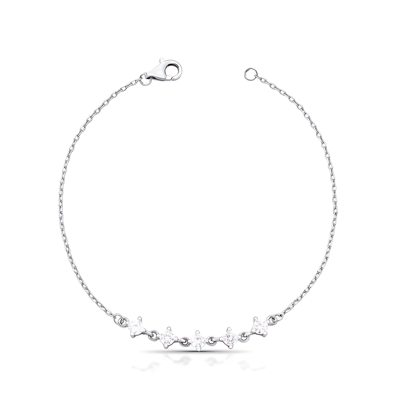 Pulseira Intercalada com Cristais