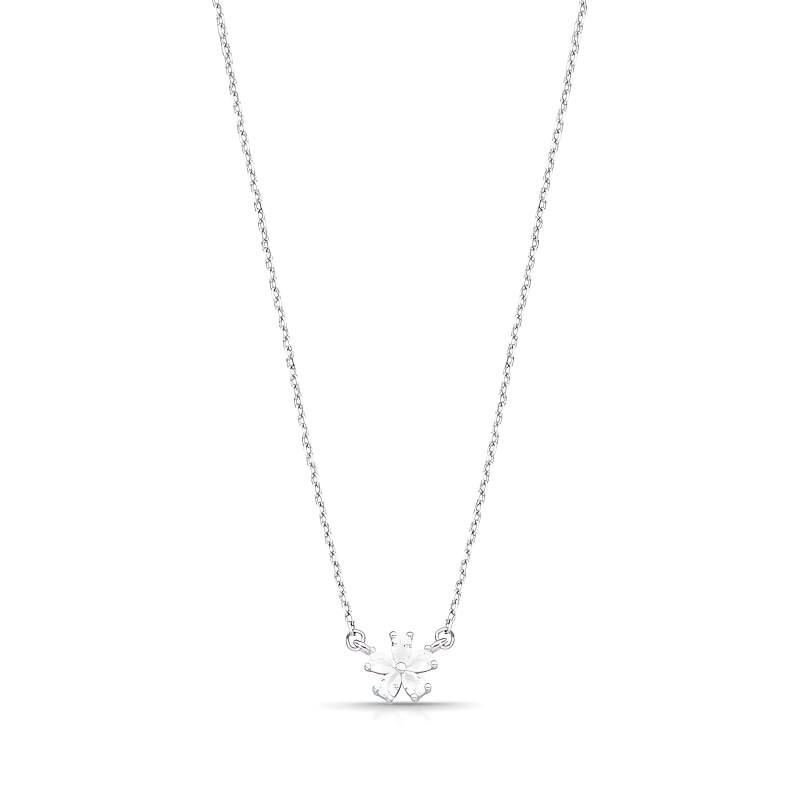 Choker de Flor com Cristais em Gota